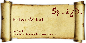 Sziva Ábel névjegykártya
