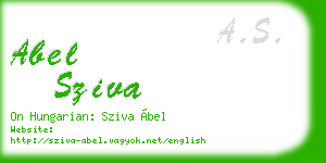 abel sziva business card